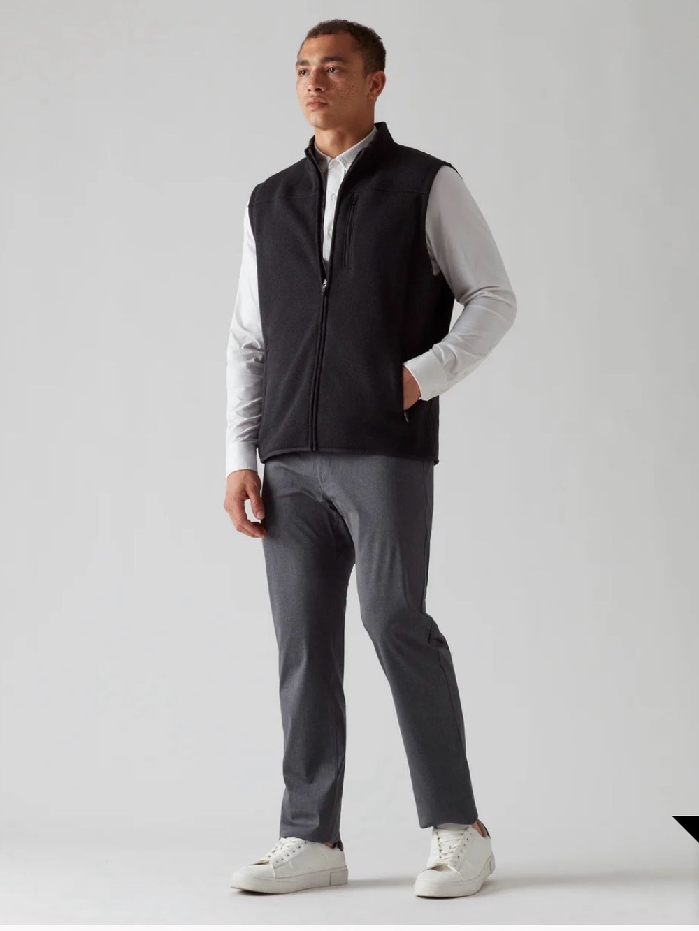 Rhone Men's Black Fleece Vest XL